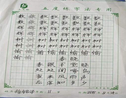 五度练字法加盟